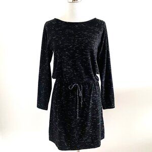 Lilla P Long Sleeve Black White Dress Drawstring